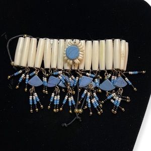 Shiraleah Anthropologie Janelle Beaded Turquoise Bracelet